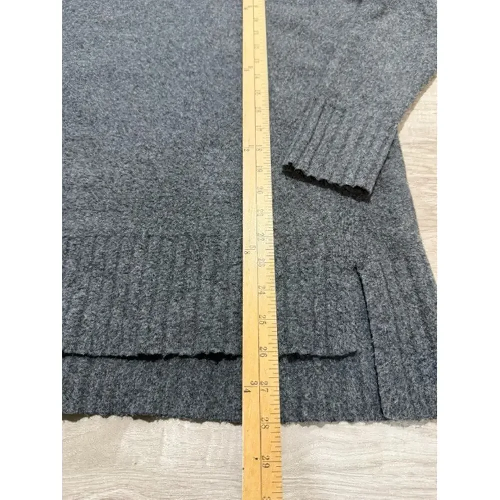 Free People Women's Phoebe High Low Oversized Gray Wool Blend Sweater-Size XS